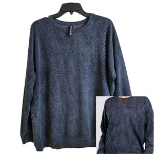 Athleta Womens Studio to Street Pullover Sheatshirt XL Crew Splatter‎ Gray